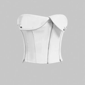 White Strapless Corset Top